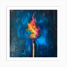 Matchstick Fire Art Print