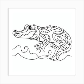 Crocodile Picasso style Art Print