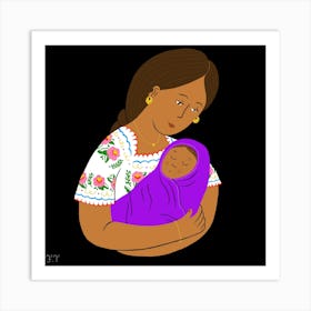 Mother And Child Square Art Print