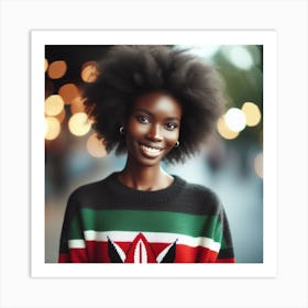 Portrait Of African American Woman 2 Art Print