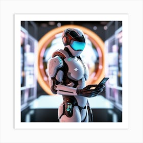 Futuristic Robot 115 Art Print