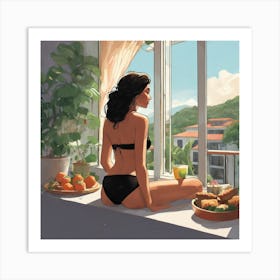 Girl In A Bikini 4 Art Print