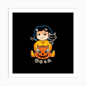 The Other Pumpkin - Dark Funny Goth Girl Halloween Gift 1 Art Print