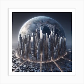 Futuristic Cityscape 135 Art Print