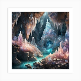 Cave Of Crystals Art Print