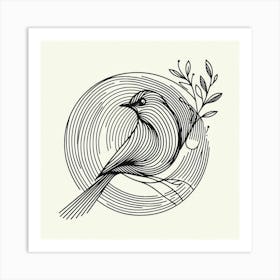 Bird In A Circle Art Print