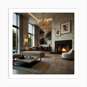 Modern Living Room 2 Art Print