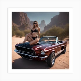 Sexy Mustang Art Print