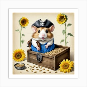 Pirate Hamster 8 Art Print