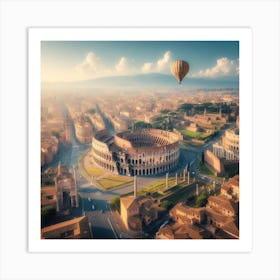 Aerial View Of Rome, Italy Art Print