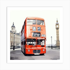 London Bus Art Print 1 1 Art Print