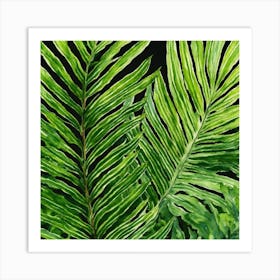 Tropical Leaves Painting Art Print