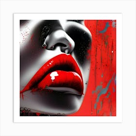 Red Lips 1 Art Print