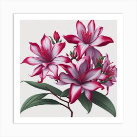 Pink Lilies myluckycharmz Art Print