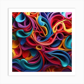 Colorful Paper Art 2 Art Print