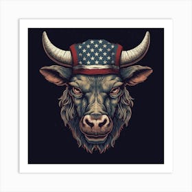 American Bull Head 1 Art Print