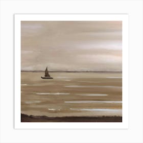 Sailboat On The Beach Art Print