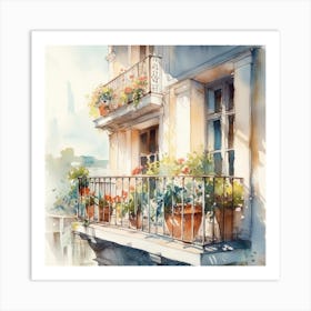 Balcony Painting Art Print