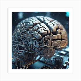 Artificial Intelligence Brain 60 Art Print