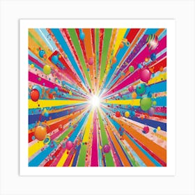 Colorful Sunburst Art Print