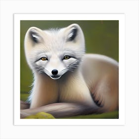 Cute Arctic Fox 1 Art Print