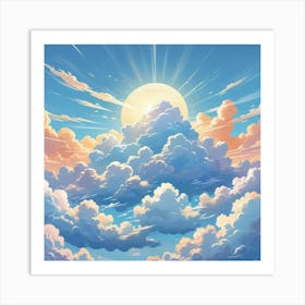 Sunny Weather With Cloud Art Print (2) Art Print