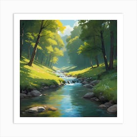 Flowing Stream Art Print