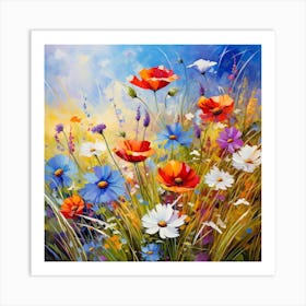 Poppies In The Meadow 1 Art Print