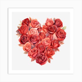 Heart Of Roses 3 Art Print