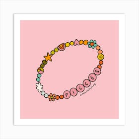 Pisces Friendship Bracelet Art Print