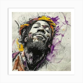 Rastafari Jamaican Reggae Musician Art Print