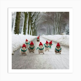 A Photo Of Hamsters Skating On The Snow Em1nfzm8rpclxkz Lmgvfa Pratxdajsqcmzazlfc4 Mw Art Print