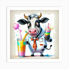 Cartoon Cow 22 Art Print