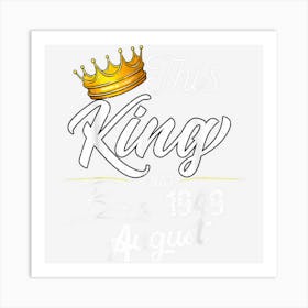 Mens Vintage This King Was Born In August 1949 73th Birthday 1 Art Print