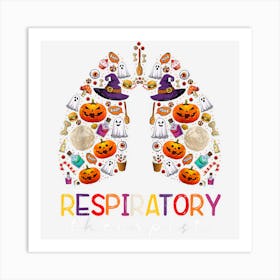 Respiratory Therapist Lung Ghost Halloween Pumpkin Spooky Art Print