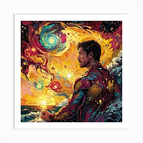 The Golden Hour Tony Stark Portrayed Art Print