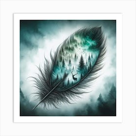 A foggy forest 3 Art Print