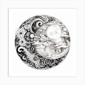 Moon Yin Art Print