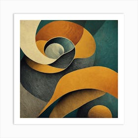 Flowing Stone Tri Tone_#4 Art Print