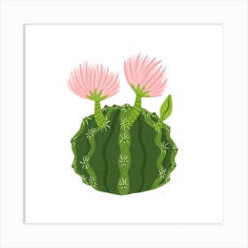 Cactus Flowers Square Art Print