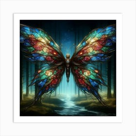 Butterfly In The Forest 12 Art Print