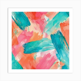 Abstract Watercolor Brushstrokes Art Print