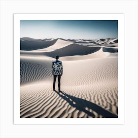 Man In The Desert 91 Art Print