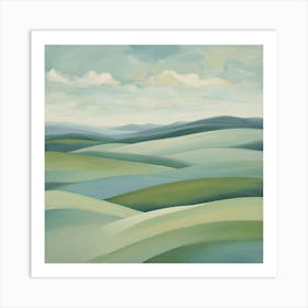 Green Hills 2 Art Print