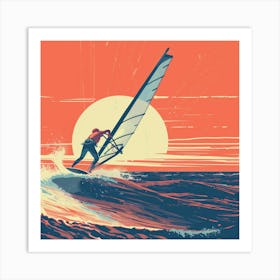 A Windsurfing Lofi Illustration 1718707107 4 Art Print