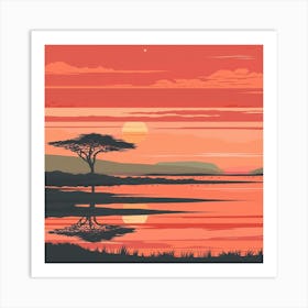 Sunset In Kenya 10 Art Print