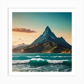 Mountain And Ocean Art Print