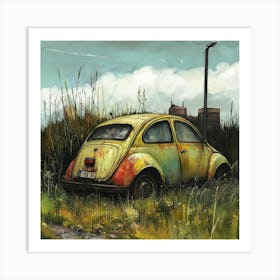 Old Car Beetle Art Print