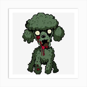 Zombie poodle Art Print