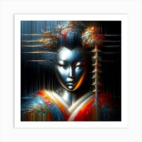 Creative Geisha Illustration 52 - Brush Art Print